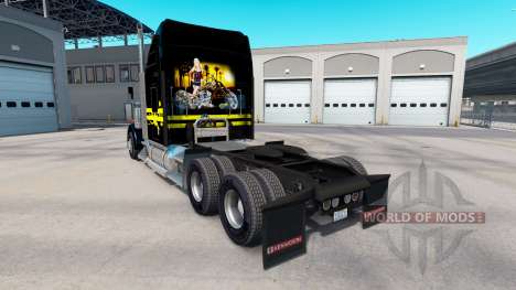 Skin Night on the truck Kenworth W900 for American Truck Simulator