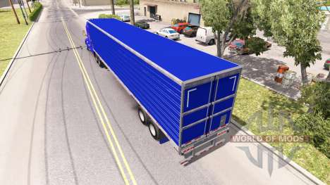 Blue refrigerated semi-trailer for American Truck Simulator