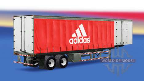 Skin Adidas on the trailer for American Truck Simulator