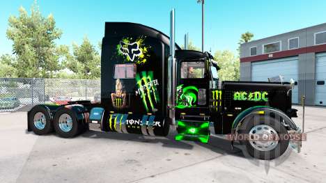 Monster Energy skin for the truck Peterbilt 389 for American Truck Simulator