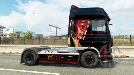 Hellboy skin for DAF truck for Euro Truck Simulator 2