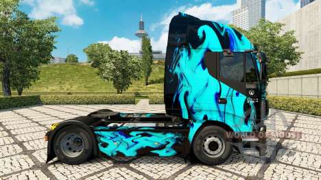 Skin Green Smoke in the tractor Iveco for Euro Truck Simulator 2