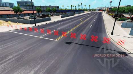 Red barriers for American Truck Simulator