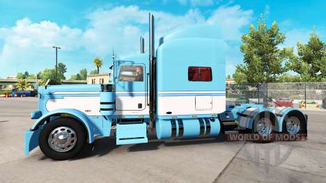 Skin Light Blue-White for the truck Peterbilt 38 for American Truck Simulator