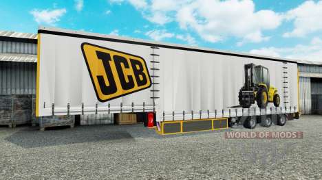 Curtain semitrailer Krone JCB for Euro Truck Simulator 2