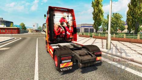 Manchester United skin for Volvo truck for Euro Truck Simulator 2