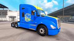 Skin Golden State Warriors on tractor Kenworth for American Truck Simulator