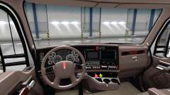 Luxury brown interior Kenworth T680 for American Truck Simulator