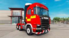 Skin for Fire Truck tractor Scania R730 for American Truck Simulator