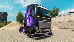 Skin Black & Purple on a Volvo truck for Euro Truck Simulator 2