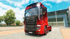 Skin Black & Red for tractor Scania R700 for Euro Truck Simulator 2