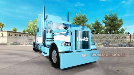 Skin Light Blue-White for the truck Peterbilt 389 for American Truck Simulator