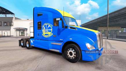 Skin Golden State Warriors on tractor Kenworth for American Truck Simulator