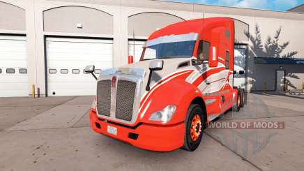 The skin of the Red Stripe on the truck Kenworth for American Truck Simulator