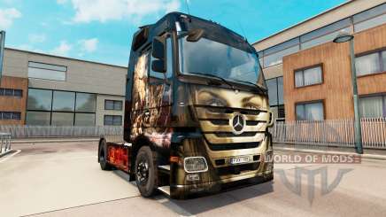 Luis Royo skin for Mercedes truck Benz for Euro Truck Simulator 2