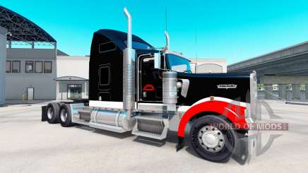 Skin Netstoc Logistica on the truck Kenworth W900 for American Truck Simulator
