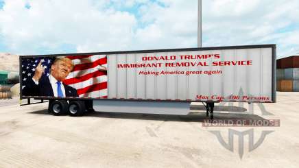 Skin Trump on the trailer for American Truck Simulator
