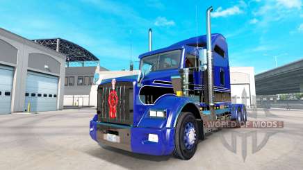 Skin Blue-black on the truck Kenworth T800 for American Truck Simulator