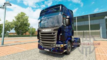 Skin Blue Smoke on tractor Scania for Euro Truck Simulator 2
