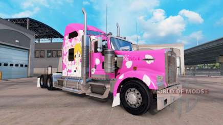 Sakura skin for the Kenworth W900 tractor for American Truck Simulator