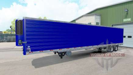 Blue refrigerated semi-trailer for American Truck Simulator