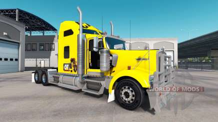 The skin of the Caterpillar tractor Kenworth W900 for American Truck Simulator