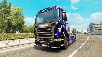 Blue Ladder skin for Scania truck for Euro Truck Simulator 2