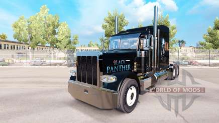 Black Panther skin for the truck Peterbilt 389 for American Truck Simulator
