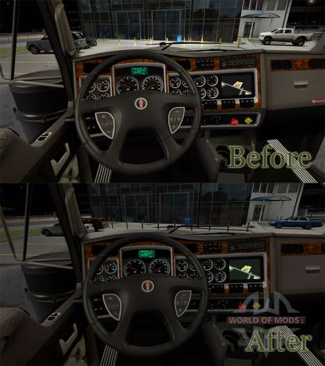 Instrument lighting color of sea water from KenW for American Truck Simulator