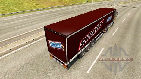 Skin Snickers on the trailer for Euro Truck Simulator 2