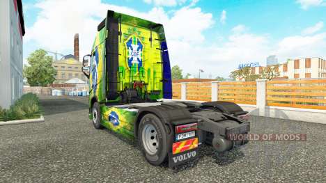 Skin Brasil at Volvo trucks for Euro Truck Simulator 2