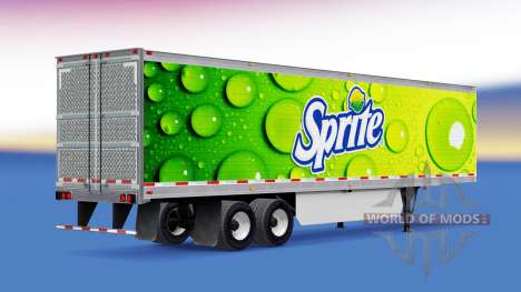 Skin Sprite on refrigerated semi-trailer for American Truck Simulator