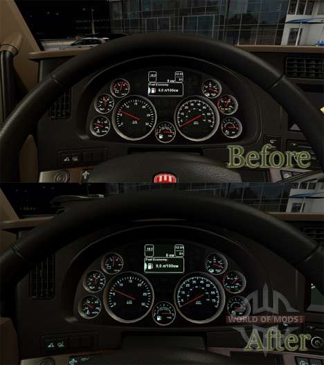 Instrument lighting color of sea water from KenT for American Truck Simulator