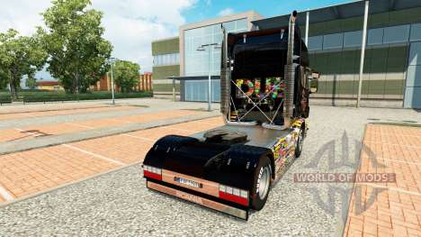 Skin Sticker Bomb Scania on truck for Euro Truck Simulator 2