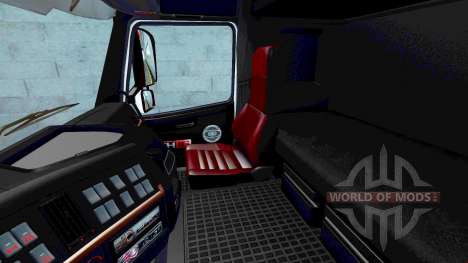 Black and red interior Volvo for Euro Truck Simulator 2