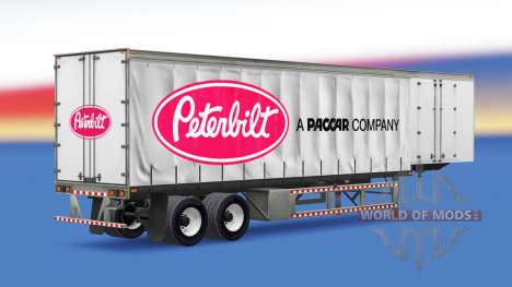 Curtain semi trailer Peterbilt for American Truck Simulator