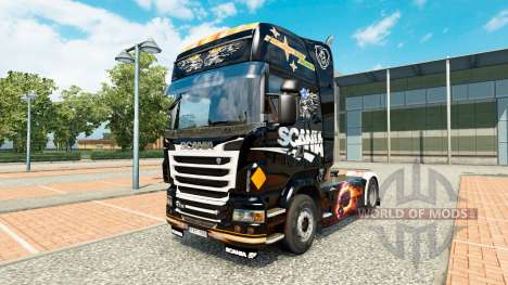 Skin Scania Black for tractor Scania for Euro Truck Simulator 2