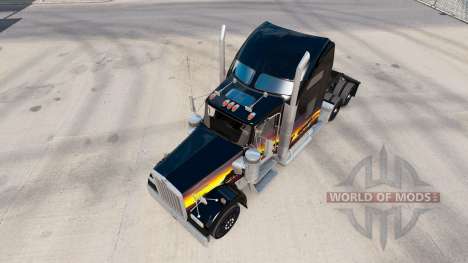 Skin Sunset on the truck Kenworth W900 for American Truck Simulator