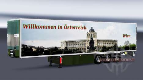 Skins on refrigerated semi-trailer for Euro Truck Simulator 2