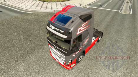 Grey Red skin for Volvo truck for Euro Truck Simulator 2