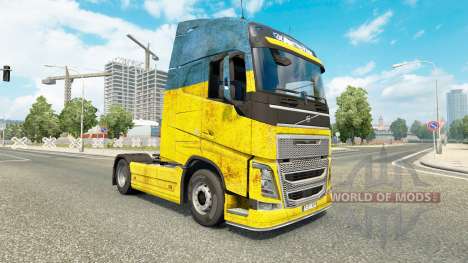 Ukraine skin for Volvo truck for Euro Truck Simulator 2