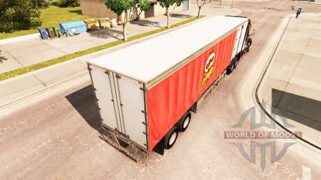 Curtain semi-trailer Pringles for American Truck Simulator