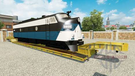 Low sweep with a locomotive for Euro Truck Simulator 2
