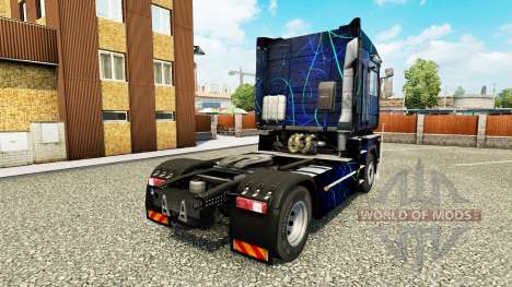 Skin Blue Smoke on tractor Renault for Euro Truck Simulator 2