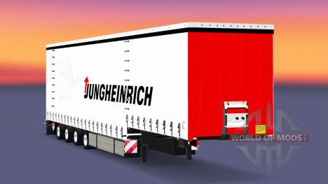 Four-axle curtain semi-trailer Krone for Euro Truck Simulator 2
