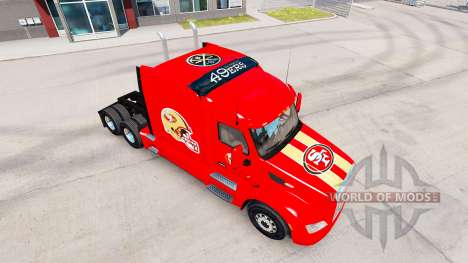 The skin San Francisco 49ers on tractors and Pet for American Truck Simulator