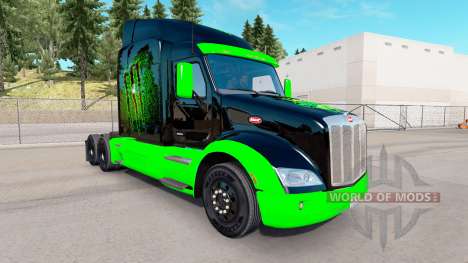 Monster Energy skin for the truck Peterbilt for American Truck Simulator