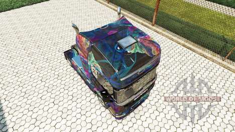 The Fractal Flame skin for Scania truck for Euro Truck Simulator 2