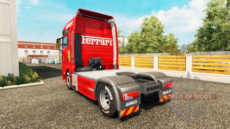 Skin Ferrari on tractor MAN for Euro Truck Simulator 2