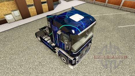 Skin Blue Smoke on tractor Renault for Euro Truck Simulator 2